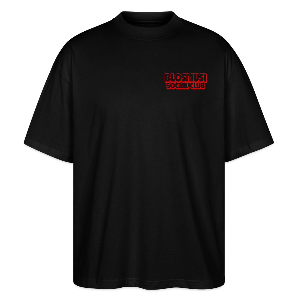 Frag mich nie - front & back - Bio T-Shirt Oversized - Schwarz
