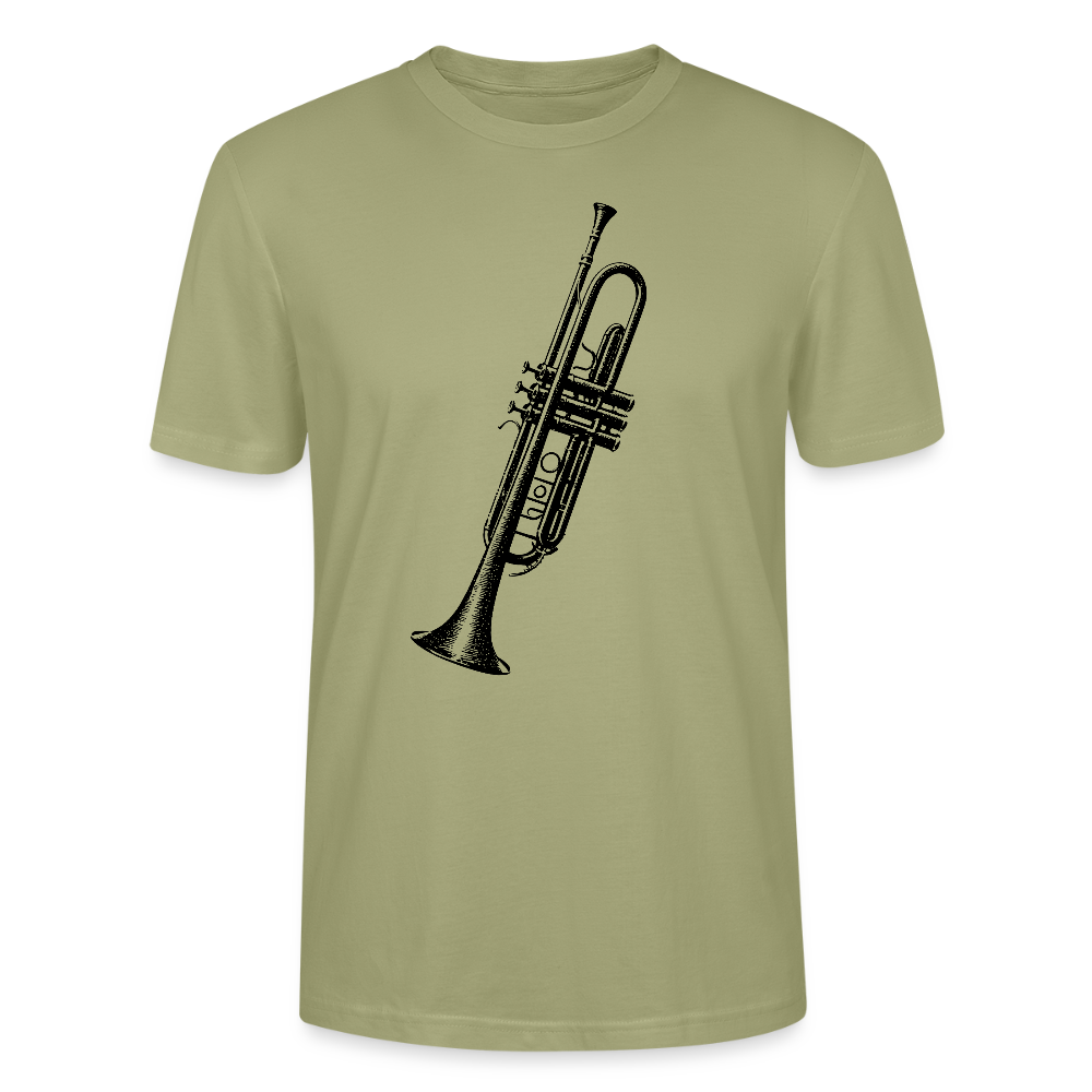Trompete1 - schwarz - Bio T-Shirt Standard Unisex - Nebelgrün