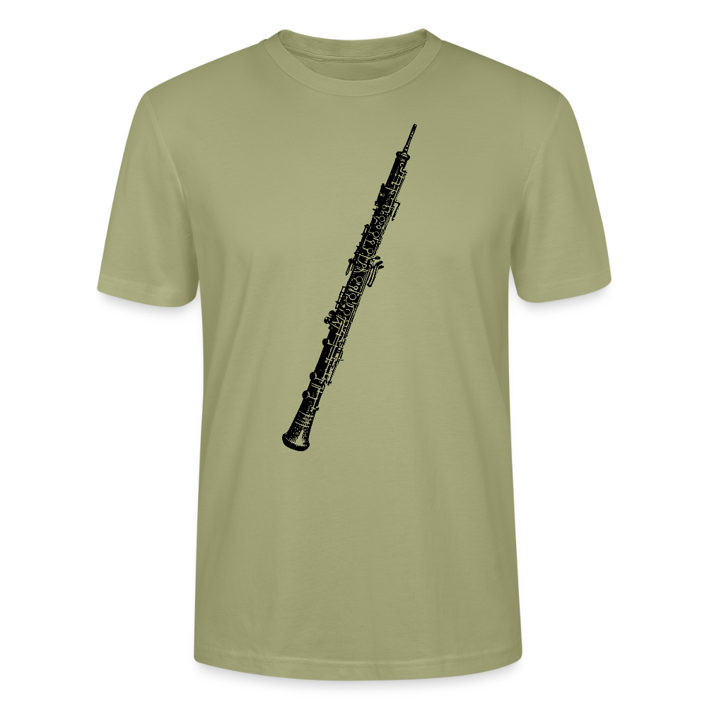 Oboe - schwarz - Bio T-Shirt Standard Unisex - Nebelgrün
