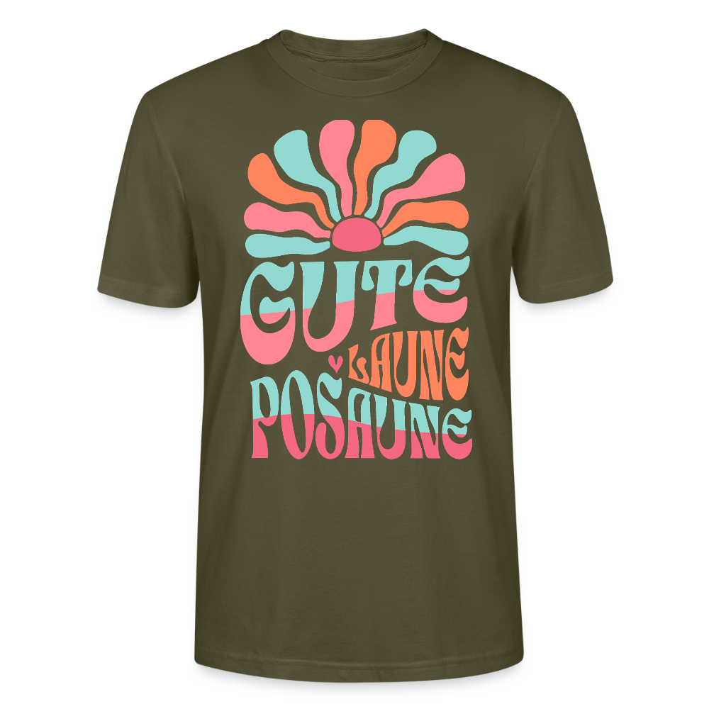 Posaune Shirt "Gute Laune" - Bio Standard Unisex - Khaki