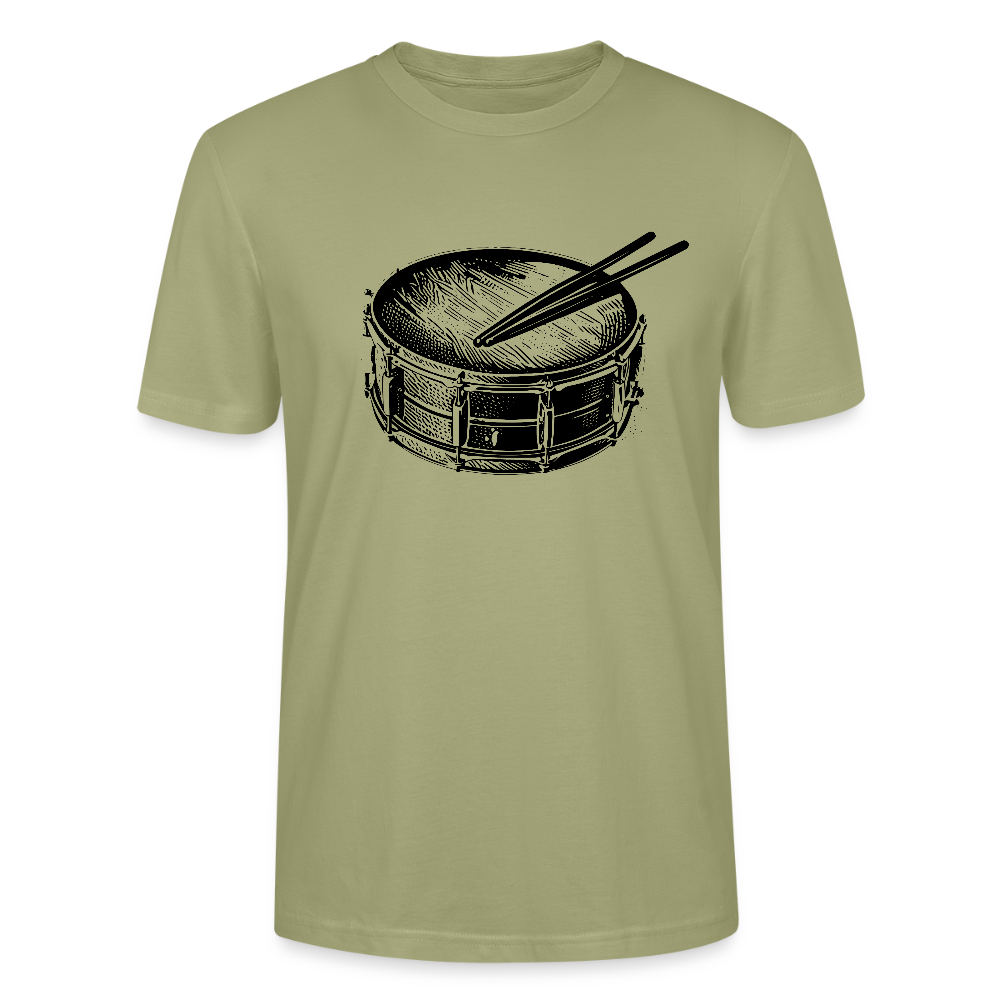kleine Trommel - schwarz - Bio T-Shirt Standard Unisex - Nebelgrün
