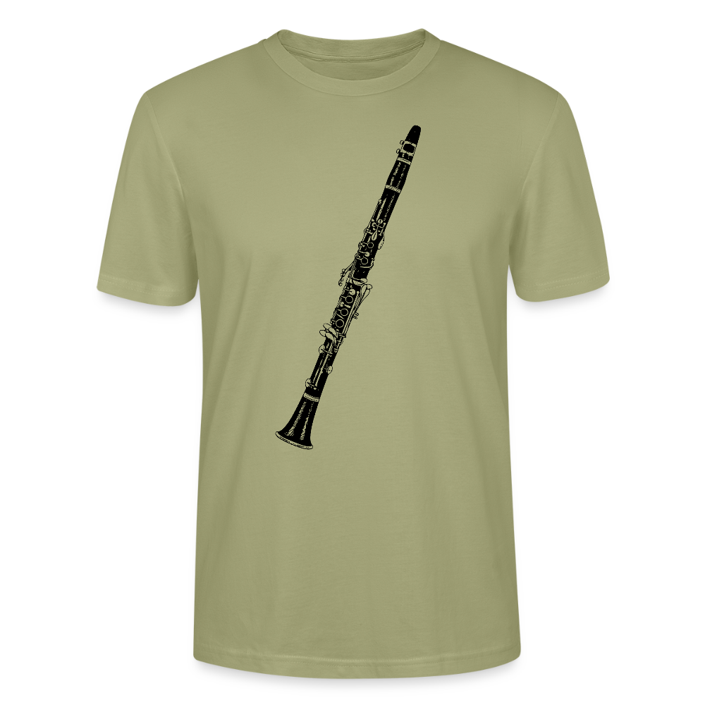 Klarinette - schwarz - Bio T-Shirt Standard Unisex - Nebelgrün