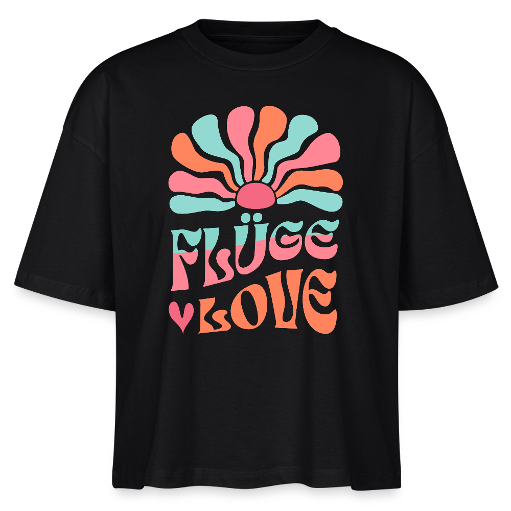 Flügelove - Flügelhorn - Bio T-Shirt Cropped - Schwarz