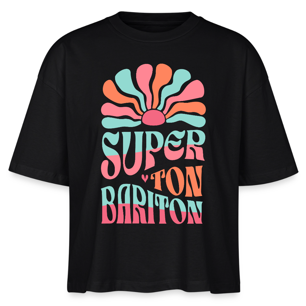 Super Ton - Bariton - Bio T-Shirt Cropped - Schwarz