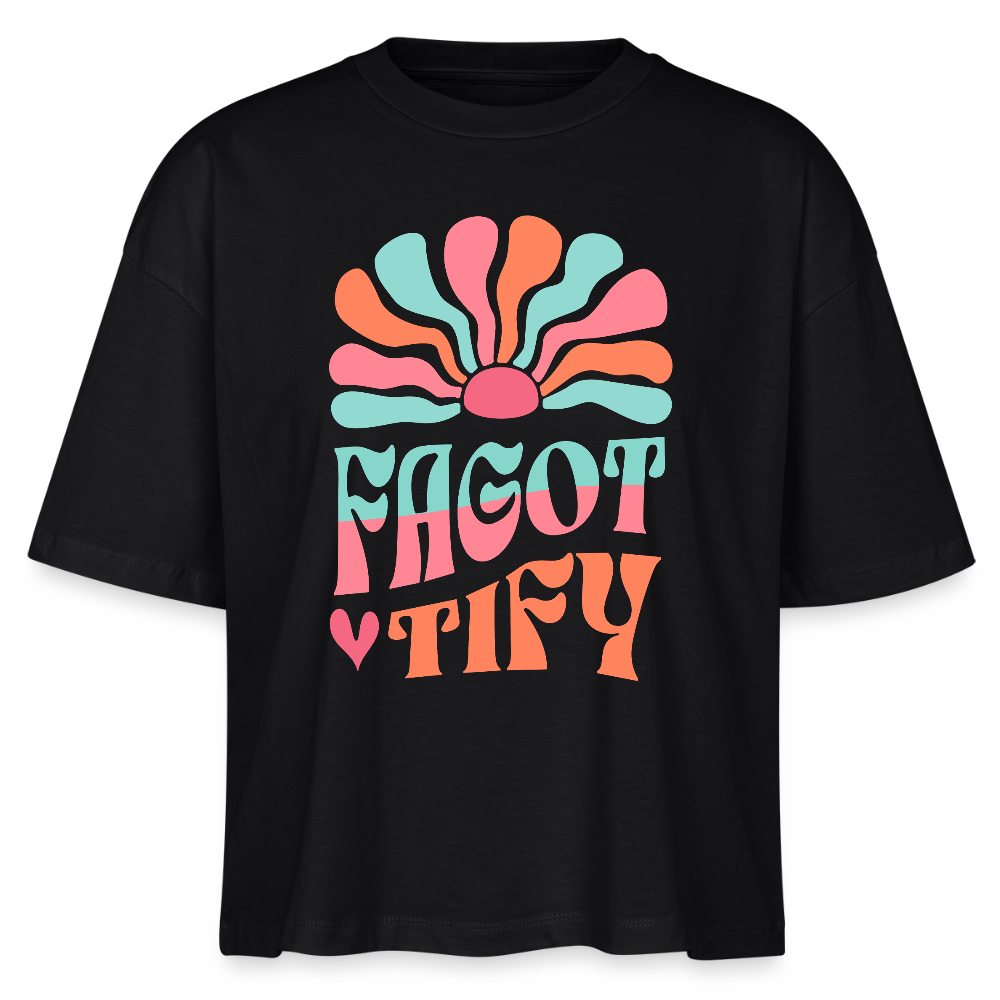 Fagottify - Fagott - Bio T-Shirt Cropped - Schwarz