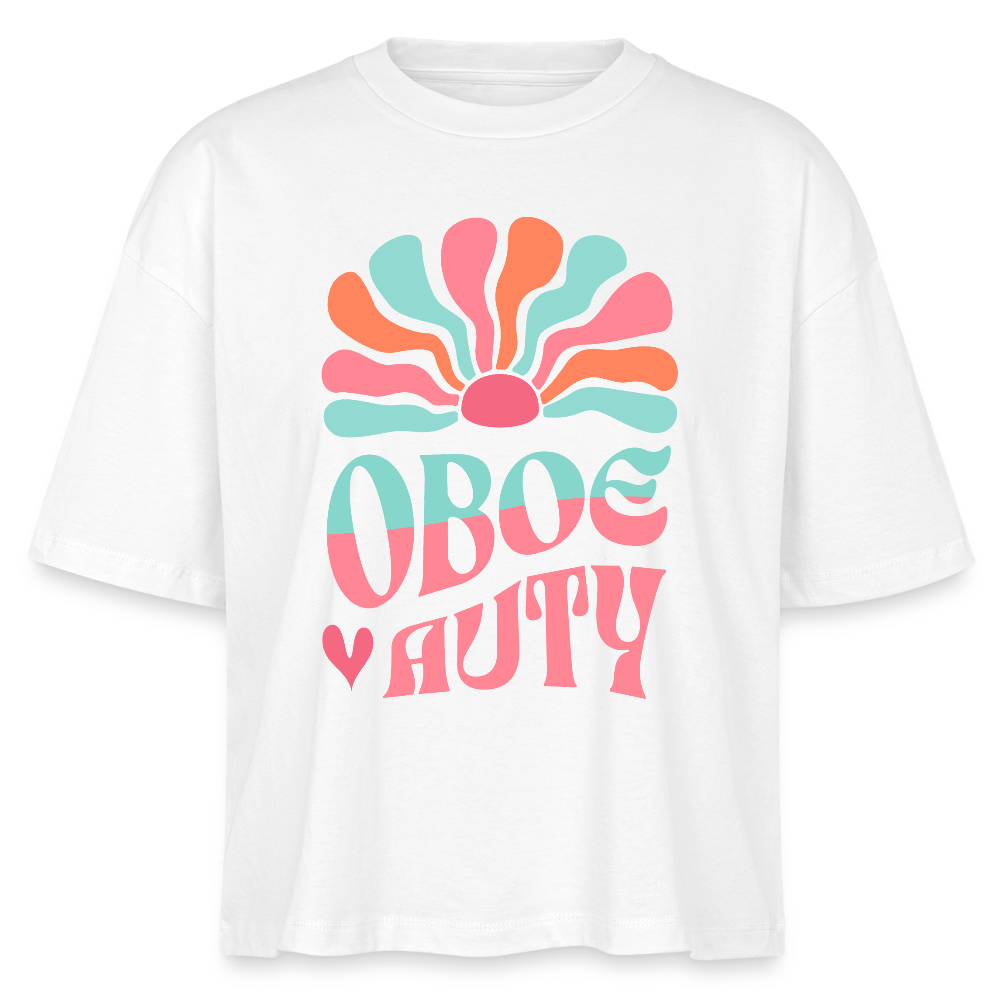 Oboeauty - Oboe - Bio T-Shirt Cropped - Weiß