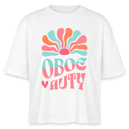 Oboeauty - Oboe - Bio T-Shirt Cropped - Weiß
