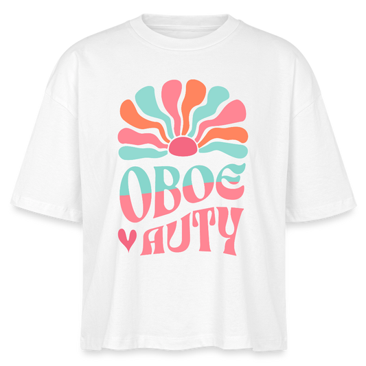 Oboeauty - Oboe - Bio T-Shirt Cropped - Weiß