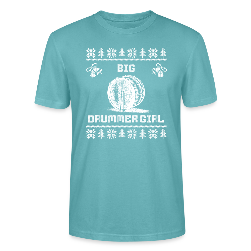 Big Drummer Girl - große Trommel - Bio T-Shirt Unisex - Pastelltürkis