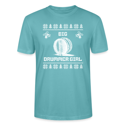 Big Drummer Girl - große Trommel - Bio T-Shirt Unisex - Pastelltürkis