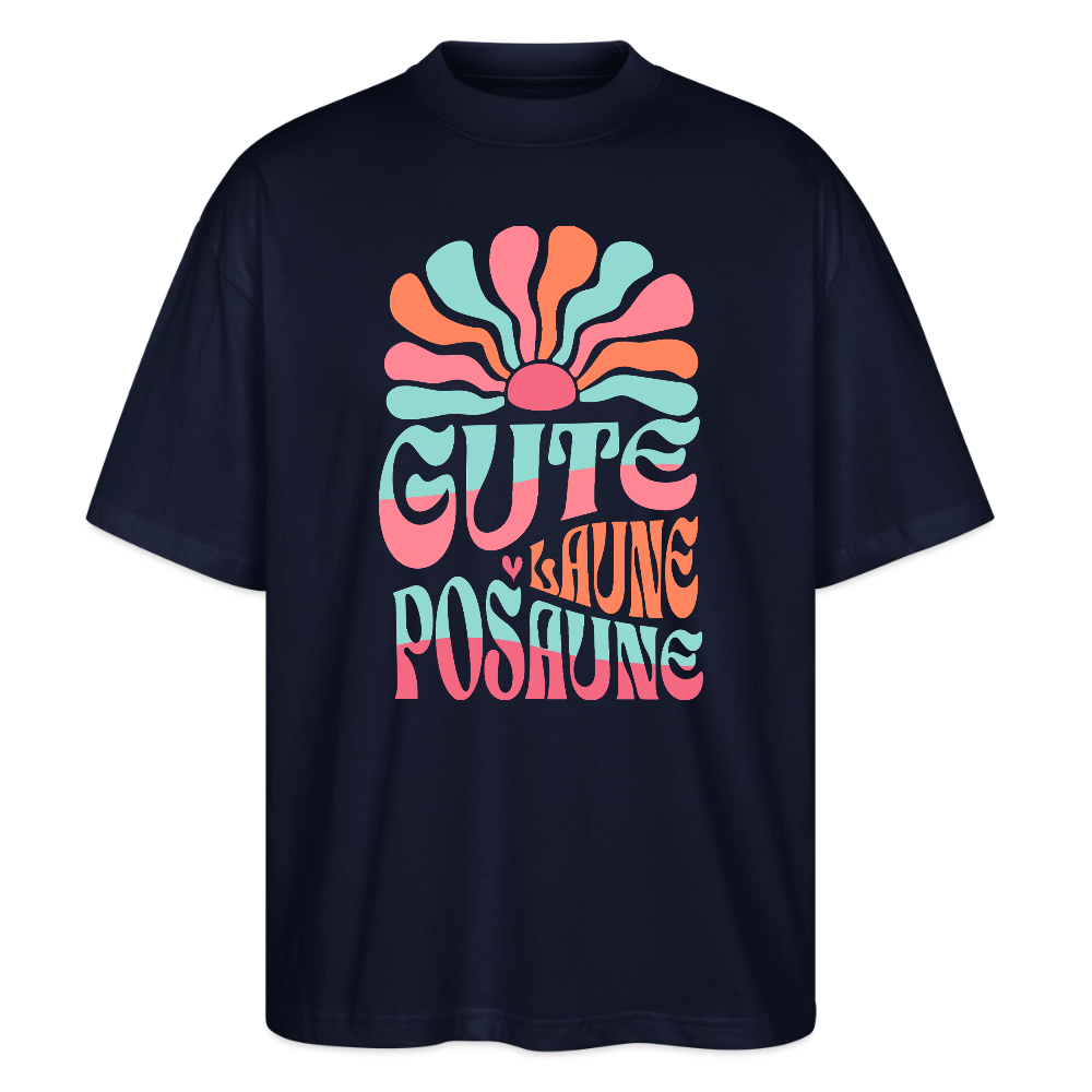 Gute Laune - Posaune - Bio T-Shirt Oversized Unisex - Navy