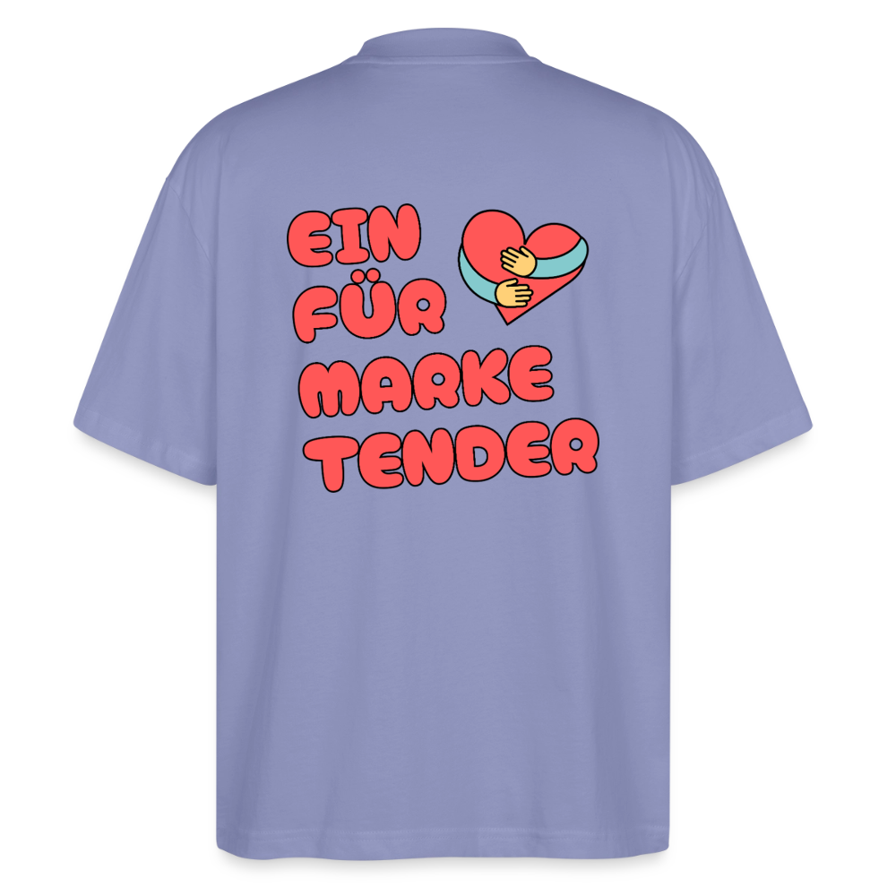 Herz für Marketender - front & back - Bio T-Shirt Oversized - Violett