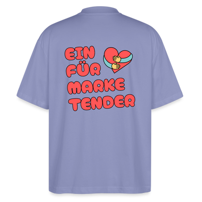 Herz für Marketender - front & back - Bio T-Shirt Oversized - Violett