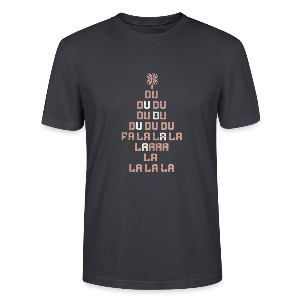 Falalalala - Bio T-Shirt Unisex - Dunkles Graublau