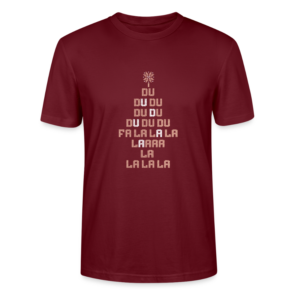 Falalalala - Bio T-Shirt Unisex - Burgunderrot