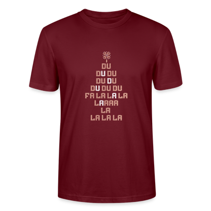 Falalalala - Bio T-Shirt Unisex - Burgunderrot