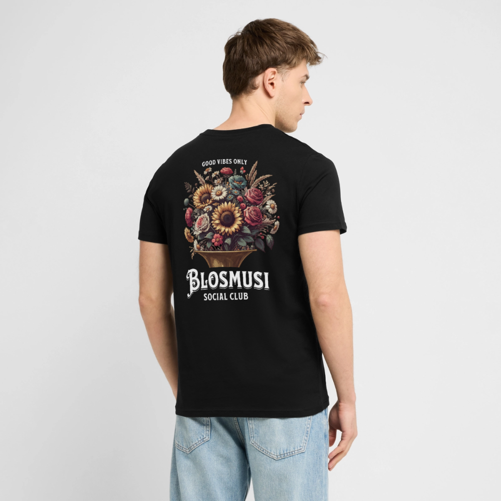 Blosmusi Social Club - doppelseitig - Bio T-Shirt Standard Unisex - Schwarz