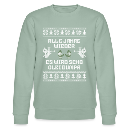 Es wird scho glei dumpa - Bio-Sweatshirt Unisex - Helles Graugrün