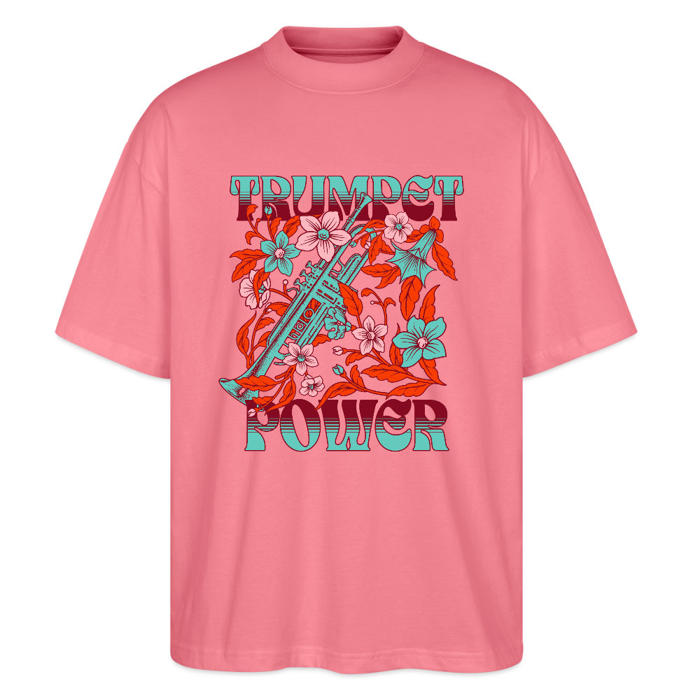 Trumpet Power - Trompete - Bio T-Shirt Oversized Unisex - Pink 