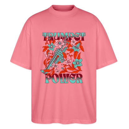 Trumpet Power - Trompete - Bio T-Shirt Oversized Unisex - Pink 