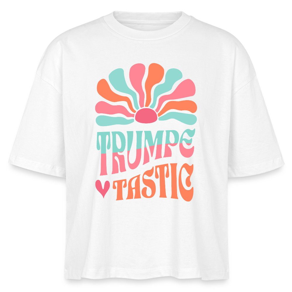 Trumpetastic - Trompete - Bio T-Shirt Cropped - Weiß