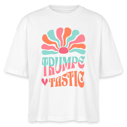 Trumpetastic - Trompete - Bio T-Shirt Cropped - Weiß