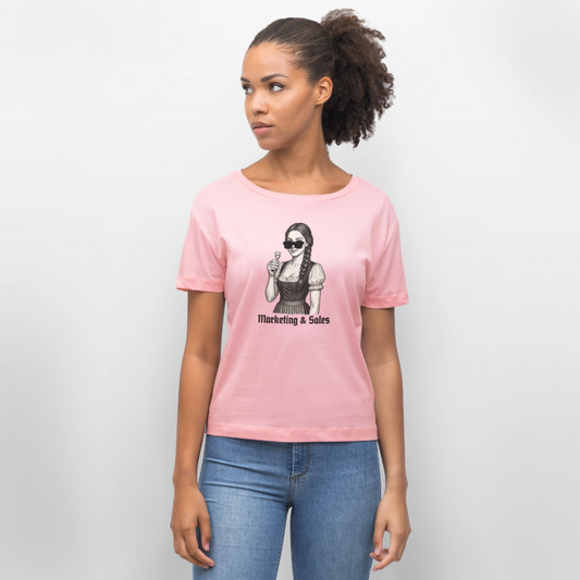 Dirndl - Marketender*innen - Bio T-Shirt Relaxed Frauen - Hellrosa