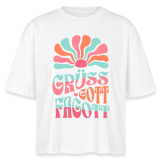 Grüß Gott - Fagott - Bio T-Shirt Cropped - Weiß