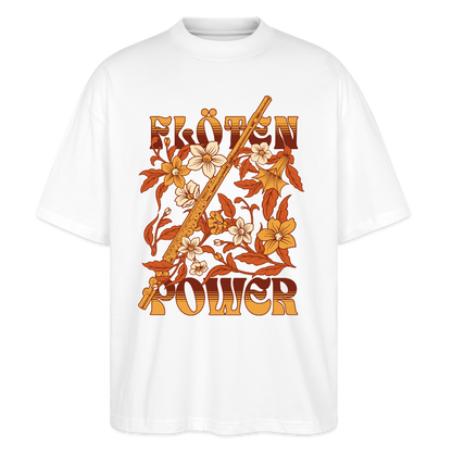 Flöten Power - Querflöte - Bio T-Shirt Oversized Unisex - Weiß
