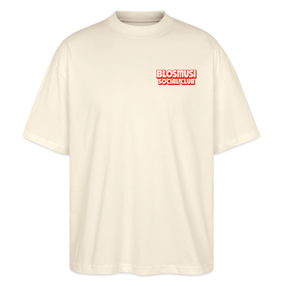 Frag mich nie - front & back - Bio T-Shirt Oversized - Natur