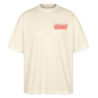 Frag mich nie - front & back - Bio T-Shirt Oversized - Natur