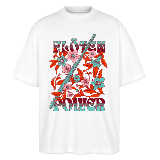 Flöten Power - Querflöte - Bio T-Shirt Oversized Unisex - Weiß