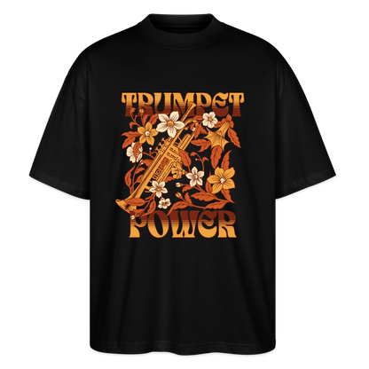 Trumpet Power - Trompete - Bio T-Shirt Oversized Unisex - Schwarz