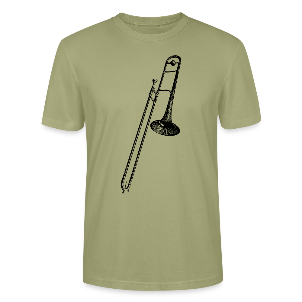 Posaune - schwarz - Bio T-Shirt Standard Unisex - Nebelgrün