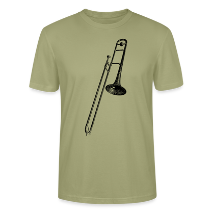 Posaune - schwarz - Bio T-Shirt Standard Unisex - Nebelgrün