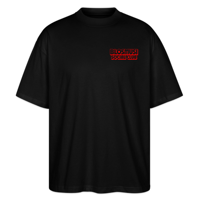 Frag mich nie - front & back - Bio T-Shirt Oversized - Schwarz