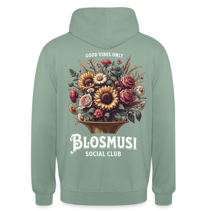Blosmusi Social Club - Hoodie Unisex - Graugrün