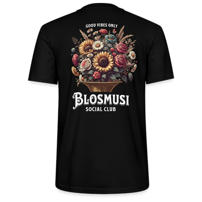 Blosmusi Social Club - doppelseitig - Bio T-Shirt Standard Unisex - Schwarz