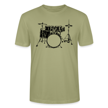 Drum Set - schwarz - Bio T-Shirt Standard Unisex - Nebelgrün