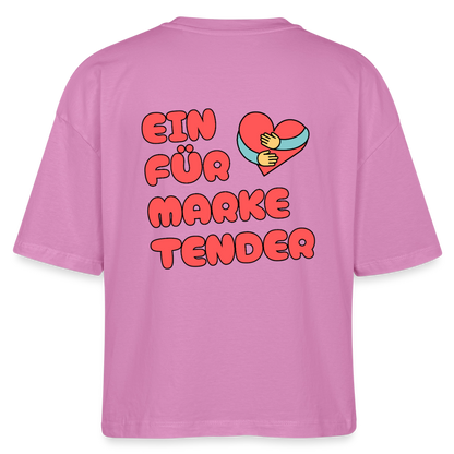 Herz für Marketender - front & back - Bio T-Shirt Cropped - Pink