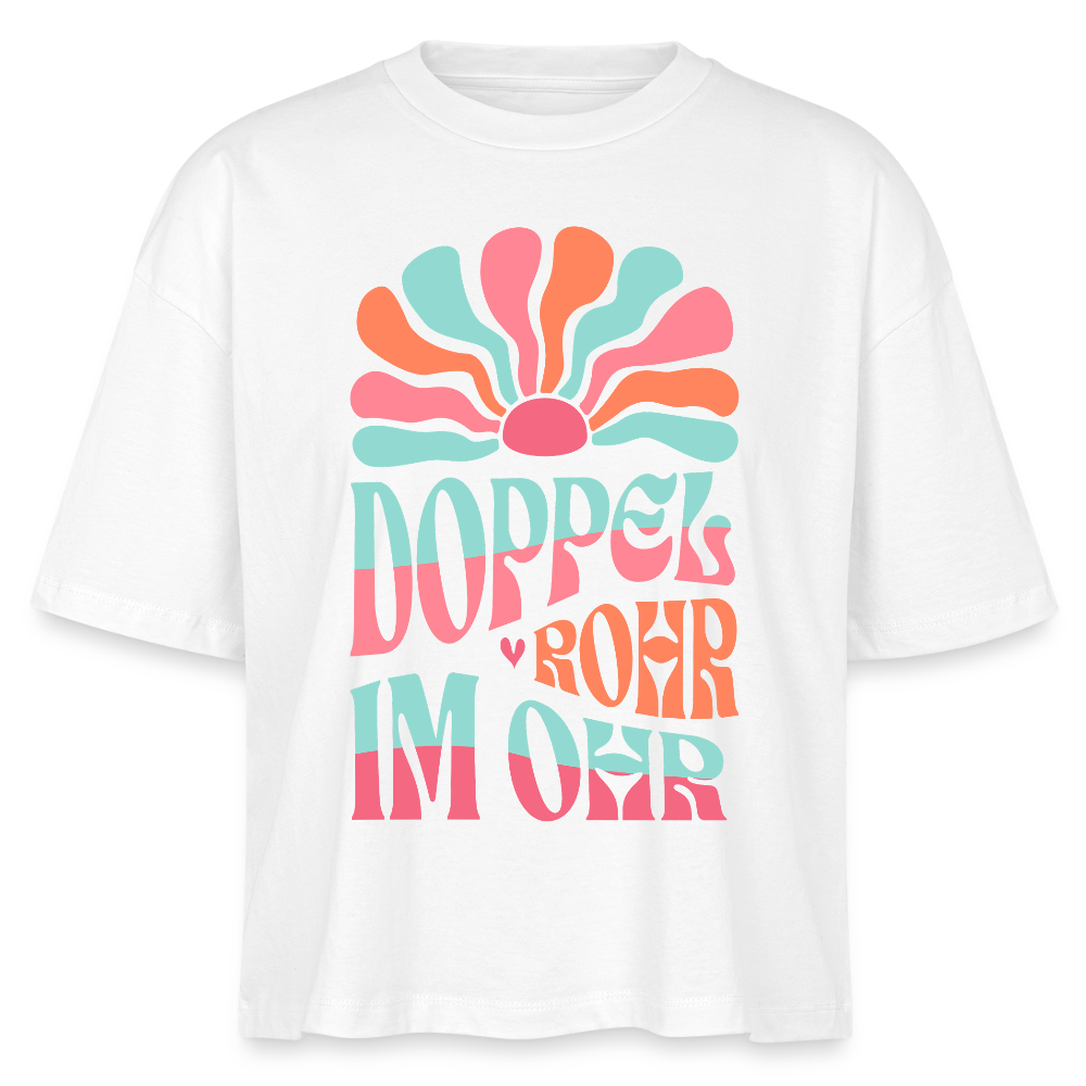 Doppelrohr - Fagott/Oboe - Bio T-Shirt Cropped - Weiß