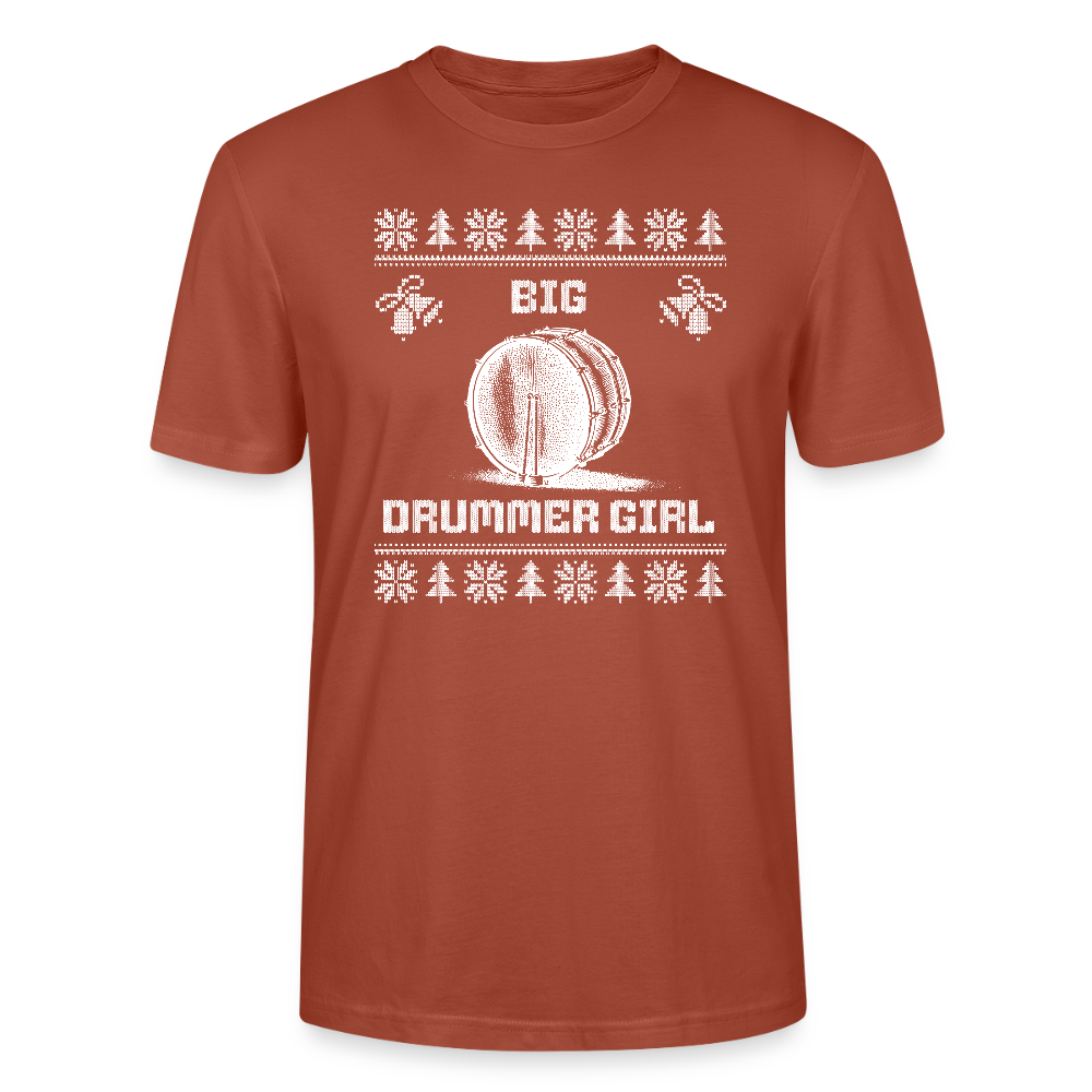 Big Drummer Girl - große Trommel - Bio T-Shirt Unisex - Terrakotta