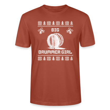 Big Drummer Girl - große Trommel - Bio T-Shirt Unisex - Terrakotta