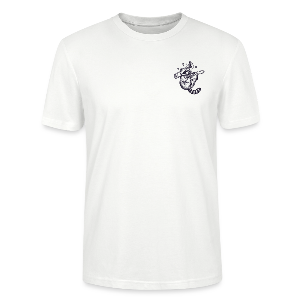 Struggle Waschbär - Posaune - Bio T-Shirt Standard - Weiß