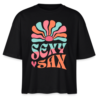 Sexy Sax - Saxophon - Bio T-Shirt Cropped - Schwarz