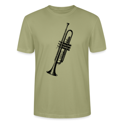 Trompete1 - schwarz - Bio T-Shirt Standard Unisex - Nebelgrün