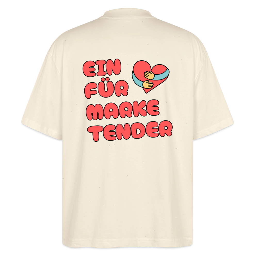 Herz für Marketender - front & back - Bio T-Shirt Oversized - Natur