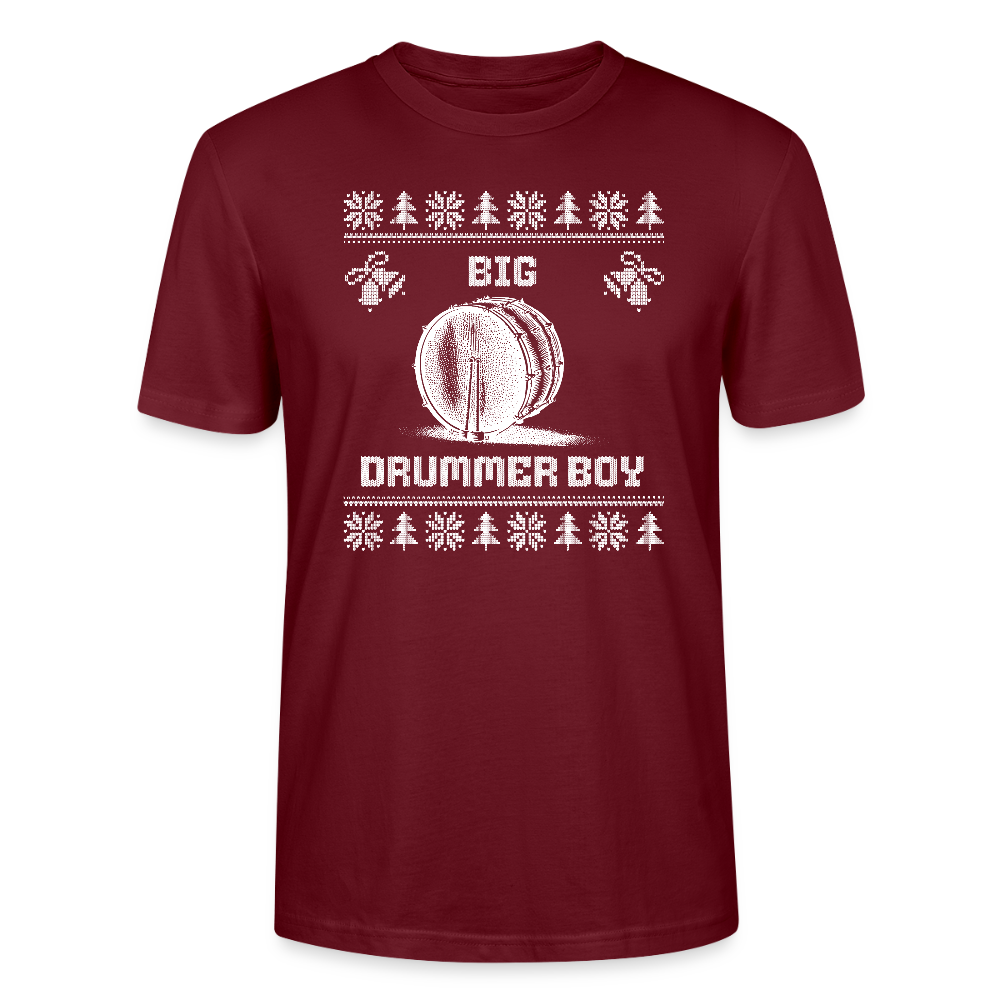 Big Drummer Boy - große Trommel - Bio T-Shirt Unisex - Burgunderrot