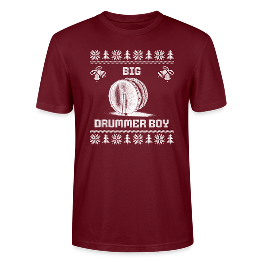 Big Drummer Boy - große Trommel - Bio T-Shirt Unisex - Burgunderrot