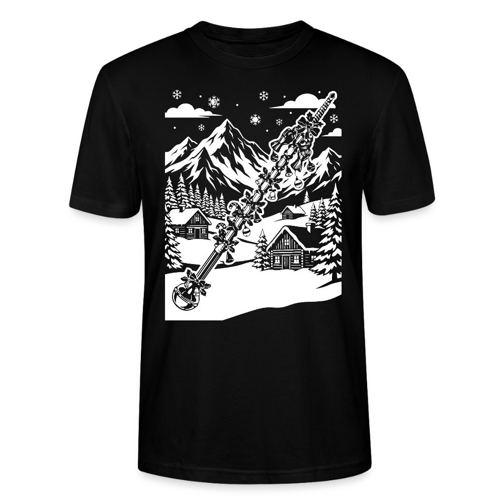 Weihnachtsstab - Bio T-Shirt Unisex - Schwarz